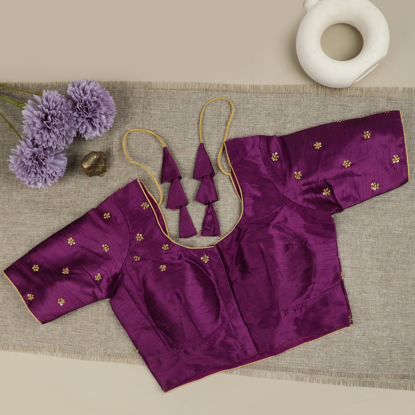 Purple Silk Blouse