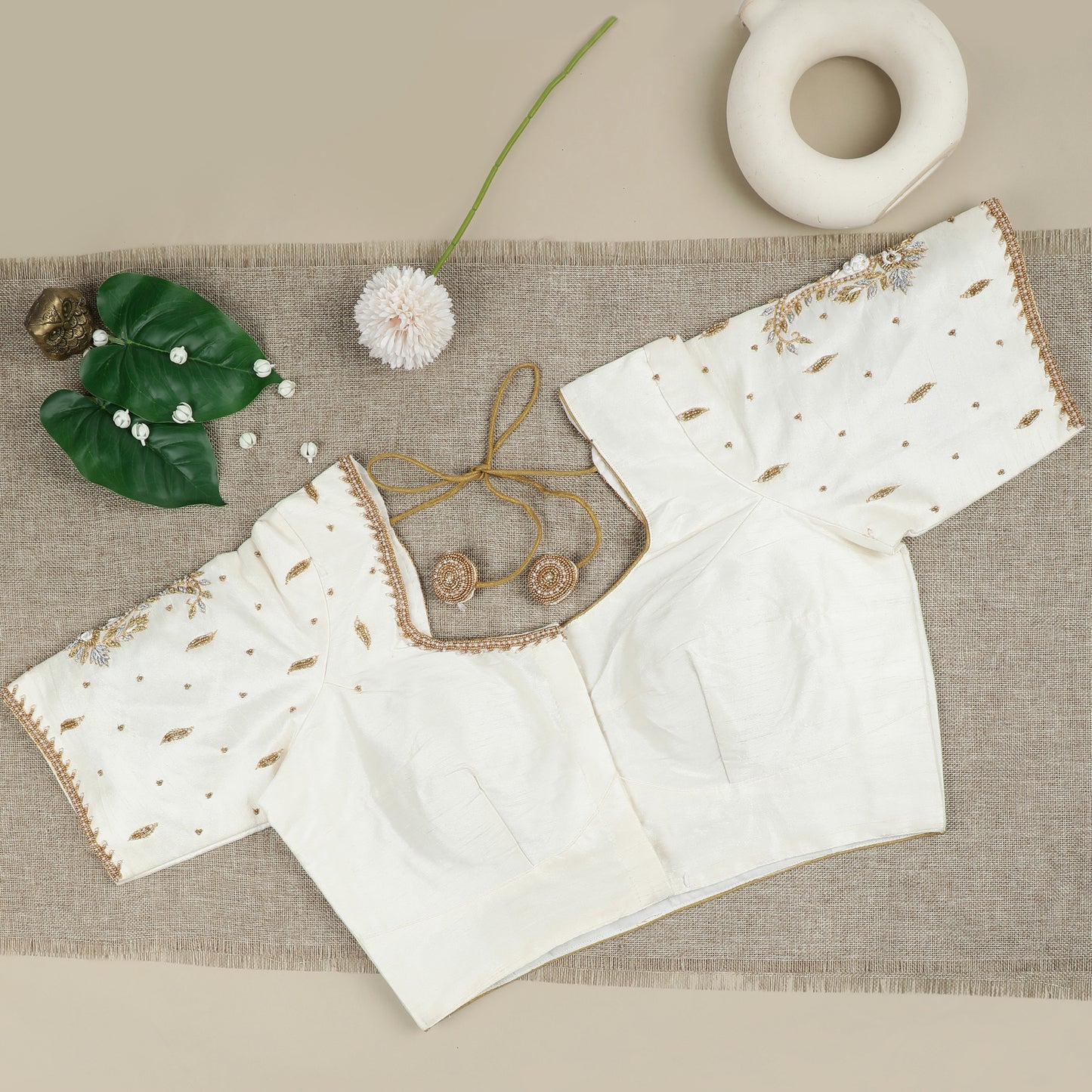 Pearl White Silk Blouse