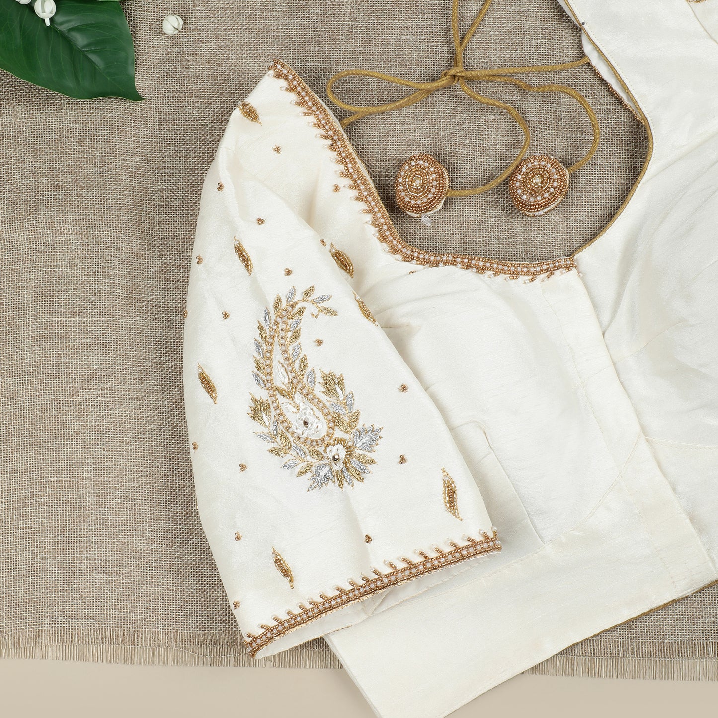 Pearl White Silk Blouse