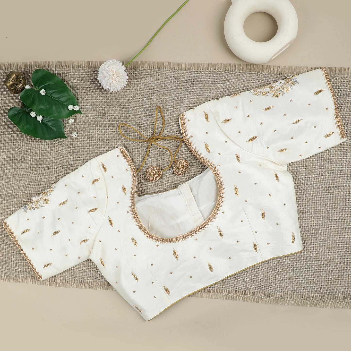 Pearl White Silk Blouse