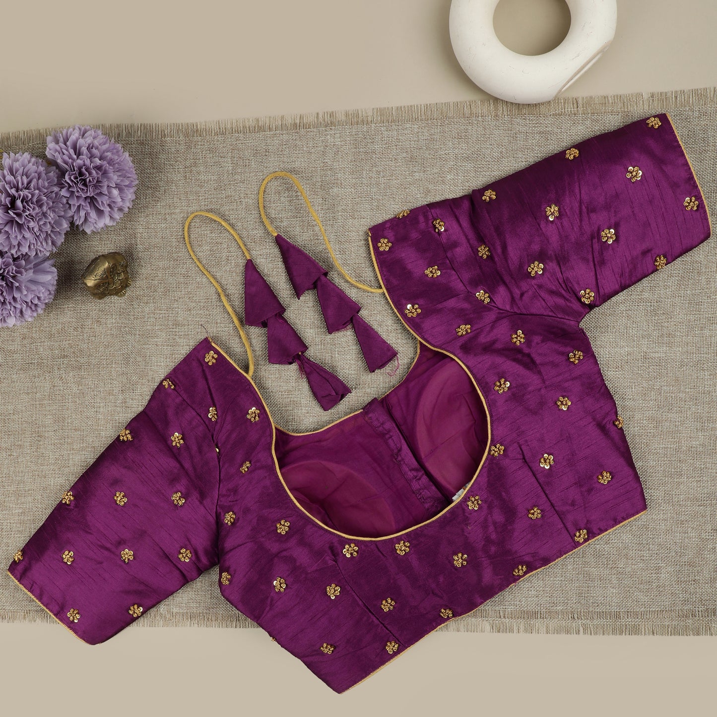 Purple Silk Blouse
