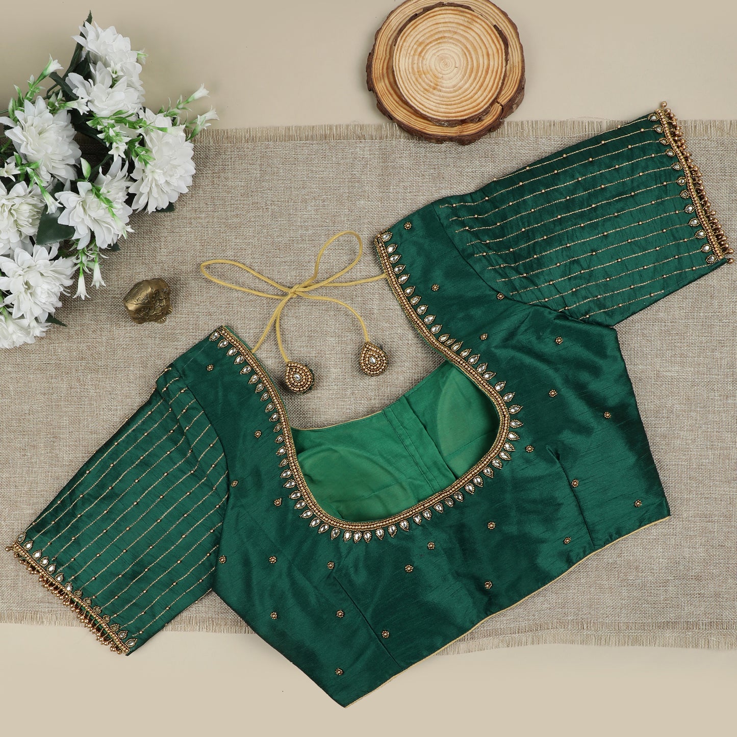 Green Silk Blouse