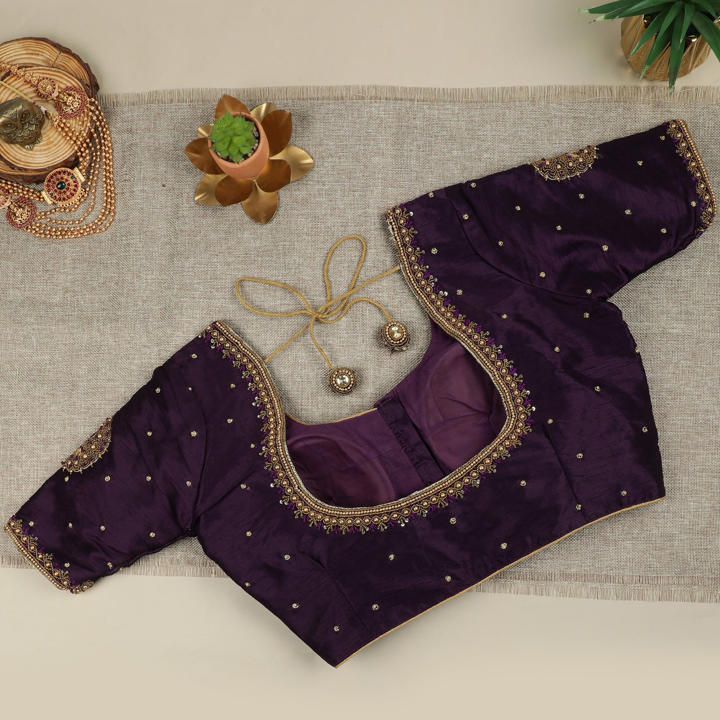 Rich Purple Silk Blouse