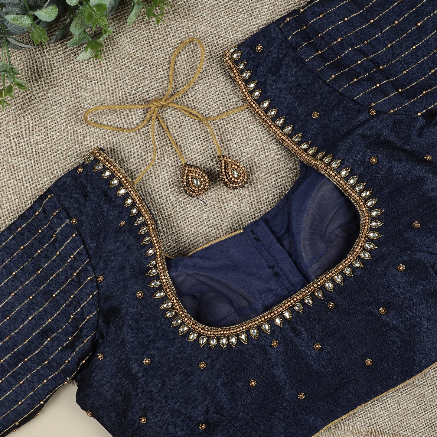 Dark Green Silk Blouse