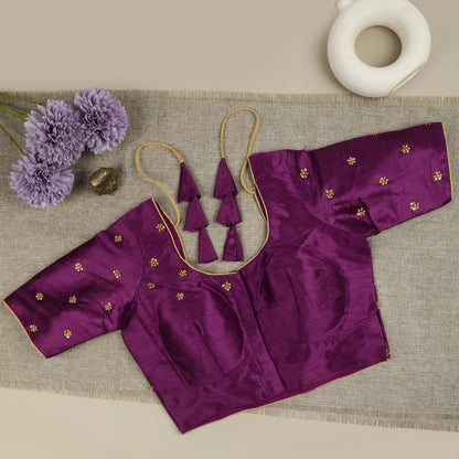 Purple Silk Blouse