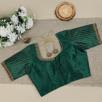 Green Silk Blouse