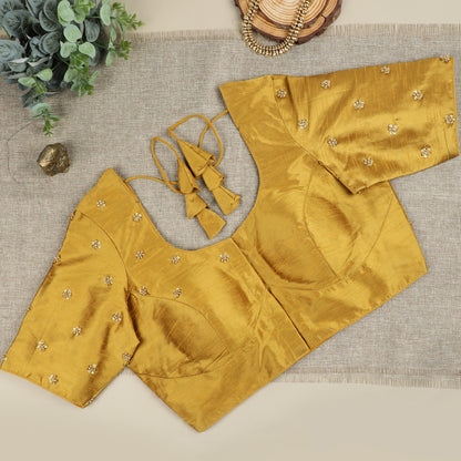 Golden Yellow Silk Blouse