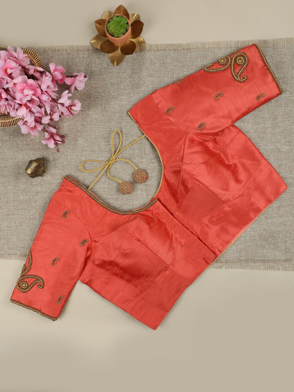 Light Orange Silk Blouse