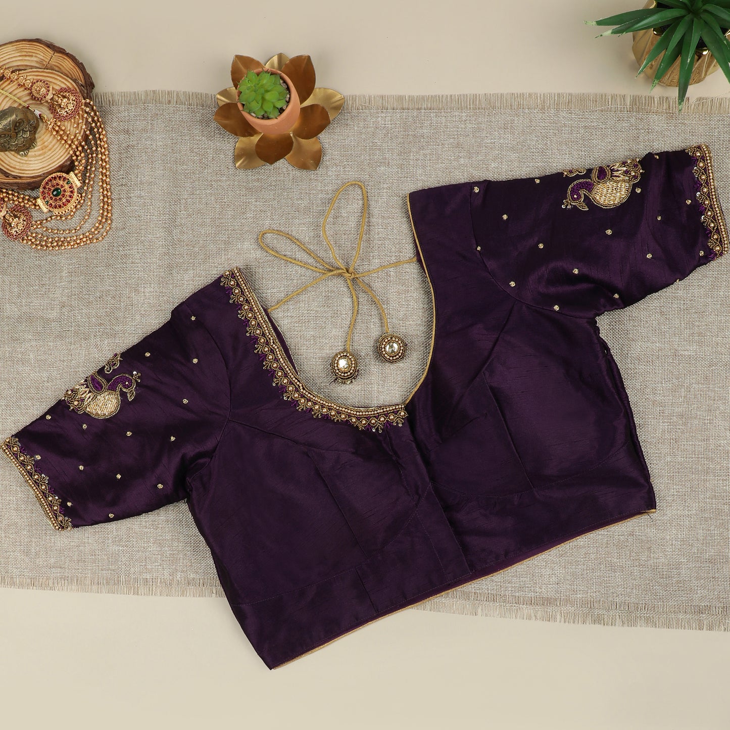 Rich Purple Silk Blouse