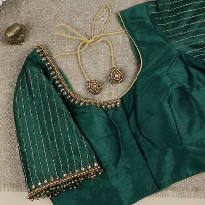 Green Silk Blouse