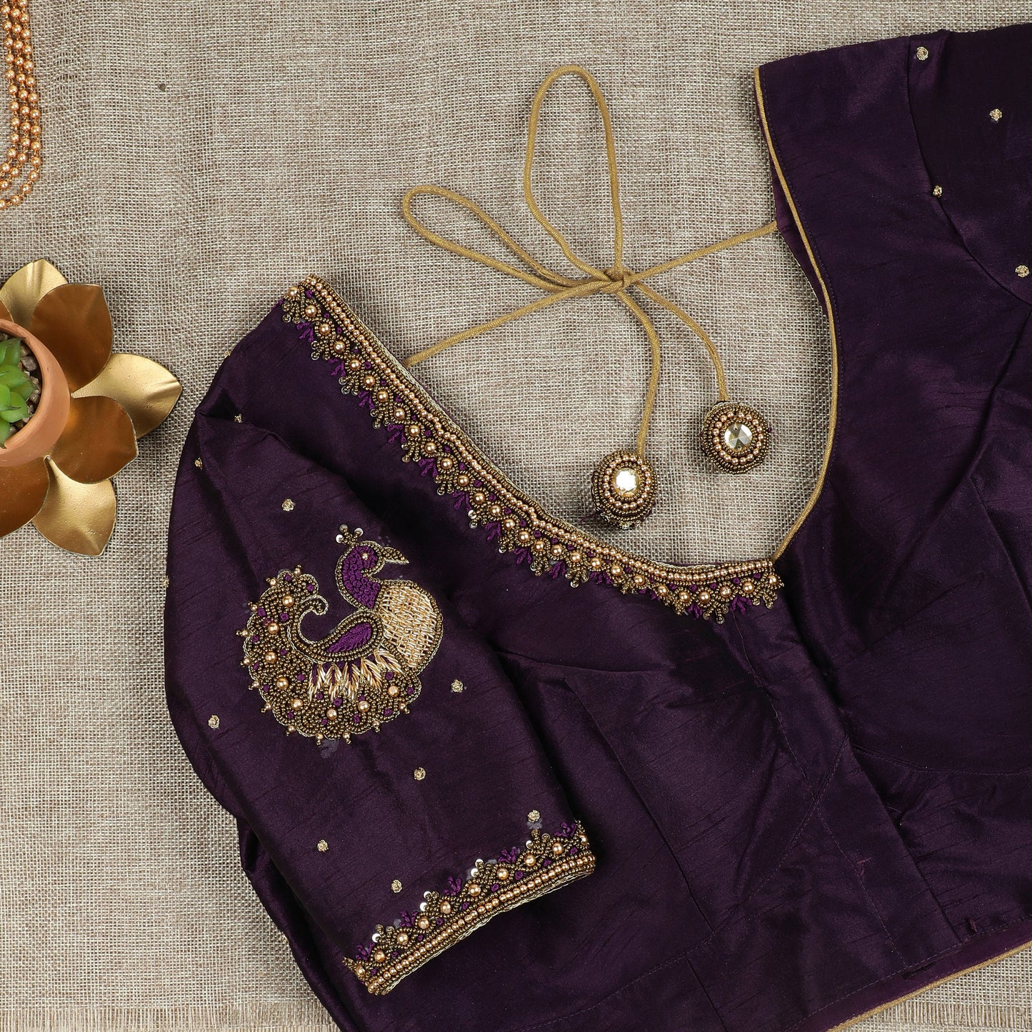 Rich Purple Silk Blouse