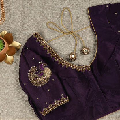 Rich Purple Silk Blouse
