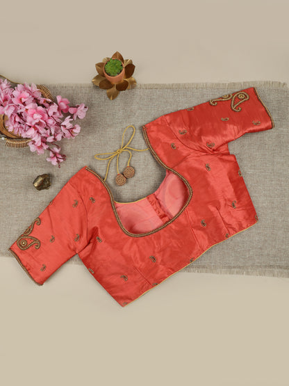 Light Orange Silk Blouse