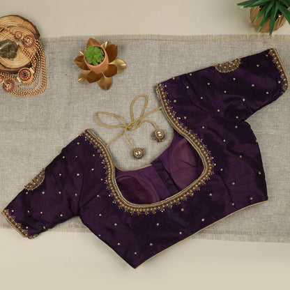 Rich Purple Silk Blouse