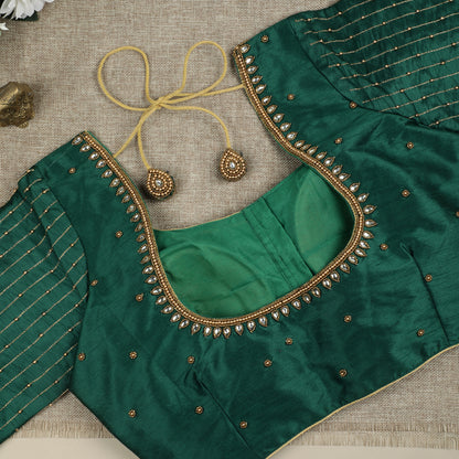 Green Silk Blouse