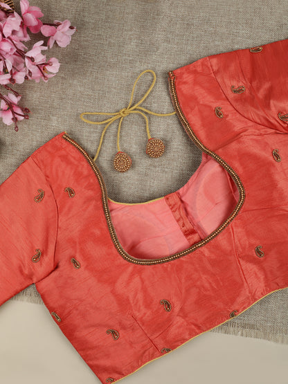 Light Orange Silk Blouse