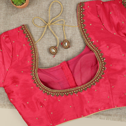 Pink Silk Blouse
